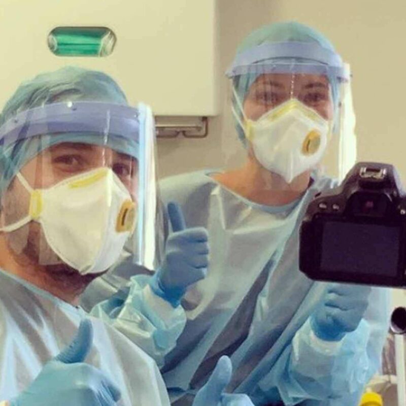 Two dental nurses in PPE