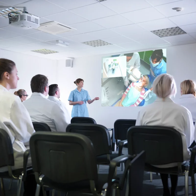 dental students in a classroom